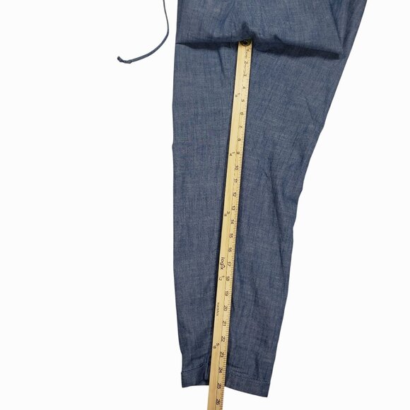J.Crew Women's Chambray Drawstring Pants Size 12 - Picture 9 of 10